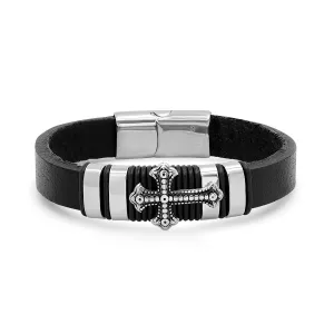 Stainless steel cross bracelet