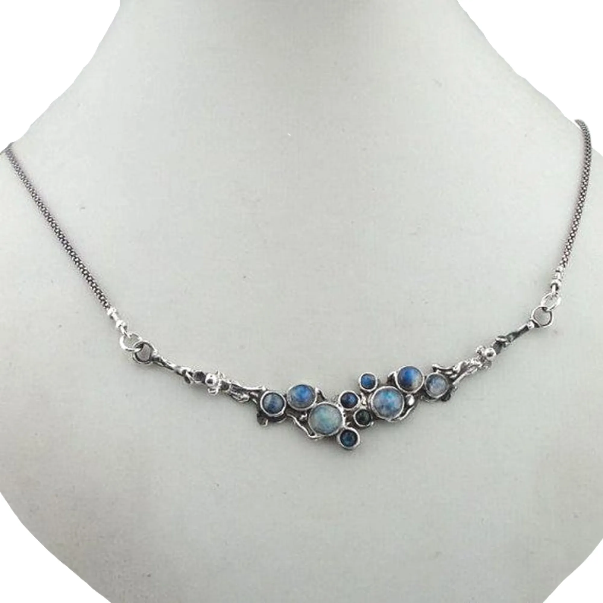 Sterling Silver Moonstone Necklace (4107)