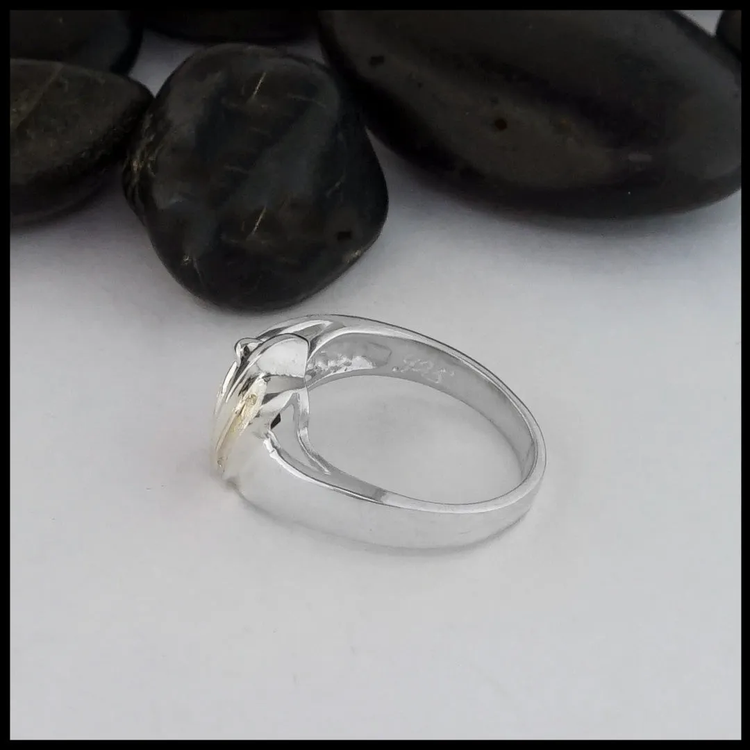 Sterling Silver Ring with Garnet