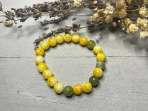 Sunshine & Jade Glass Bracelet