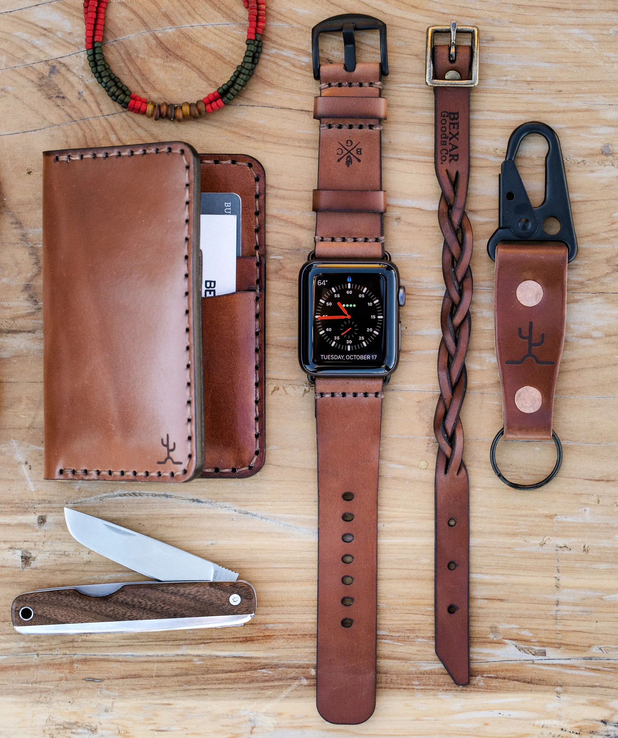 Tan Snare/Fishtail Cuff