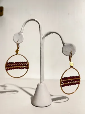 Trinity Garnet Earrings