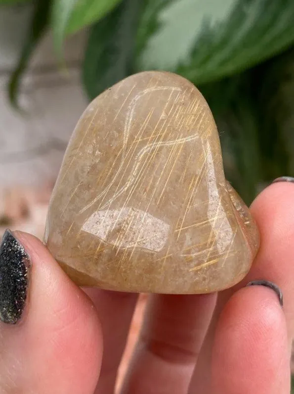 Tumbled Rutile in Smoky Quartz