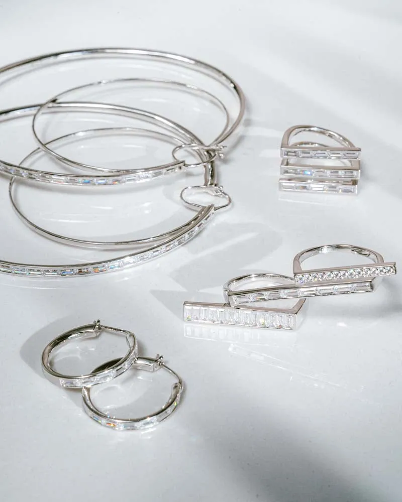WAREE HOOP EARRINGS – SILVER