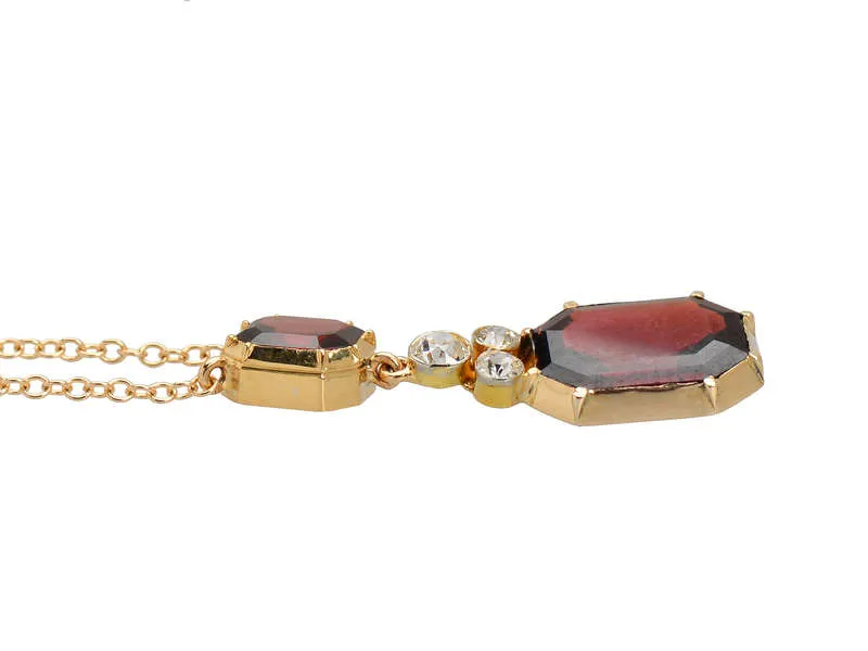 Warm Wishes - Garnet Diamond Necklace