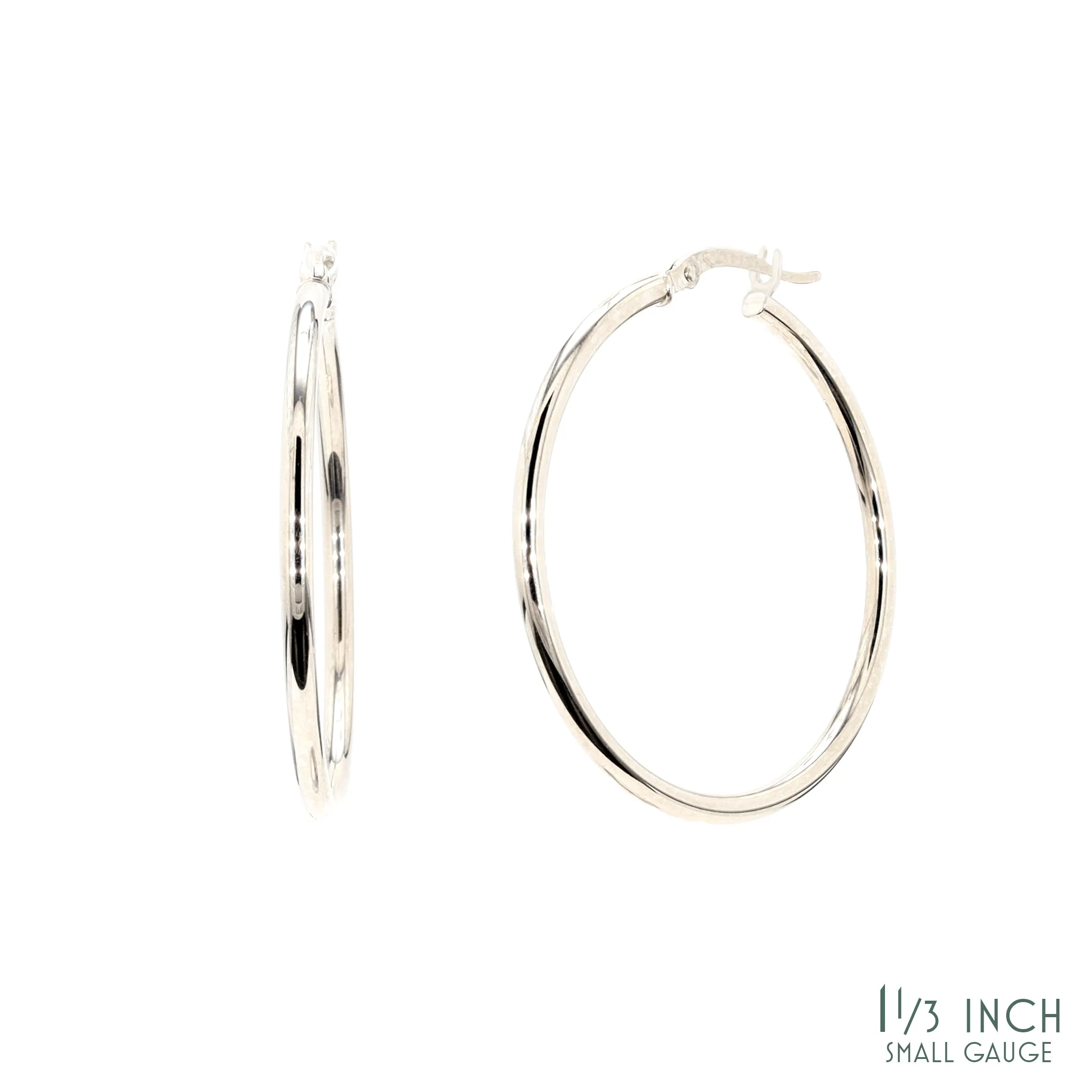 White Gold Hoops