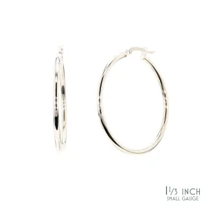 White Gold Hoops
