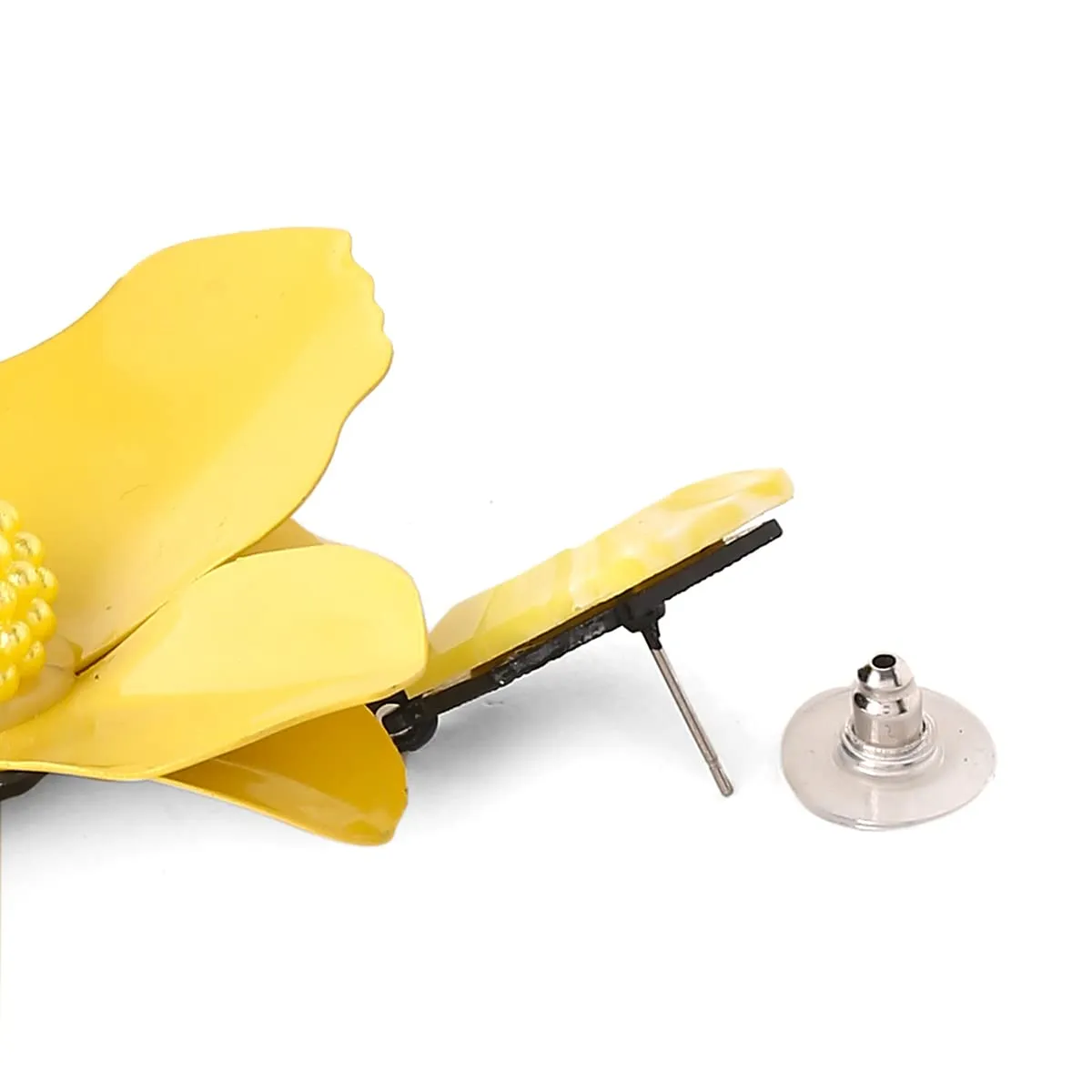 Yellow Chimes Earrings for Women and Girls Fashion Statement Long Drop Earrings | Yellow Big Floral Shaped Drop Earrings | Birthday Gift for girls and women Anniversary Gift for Wife