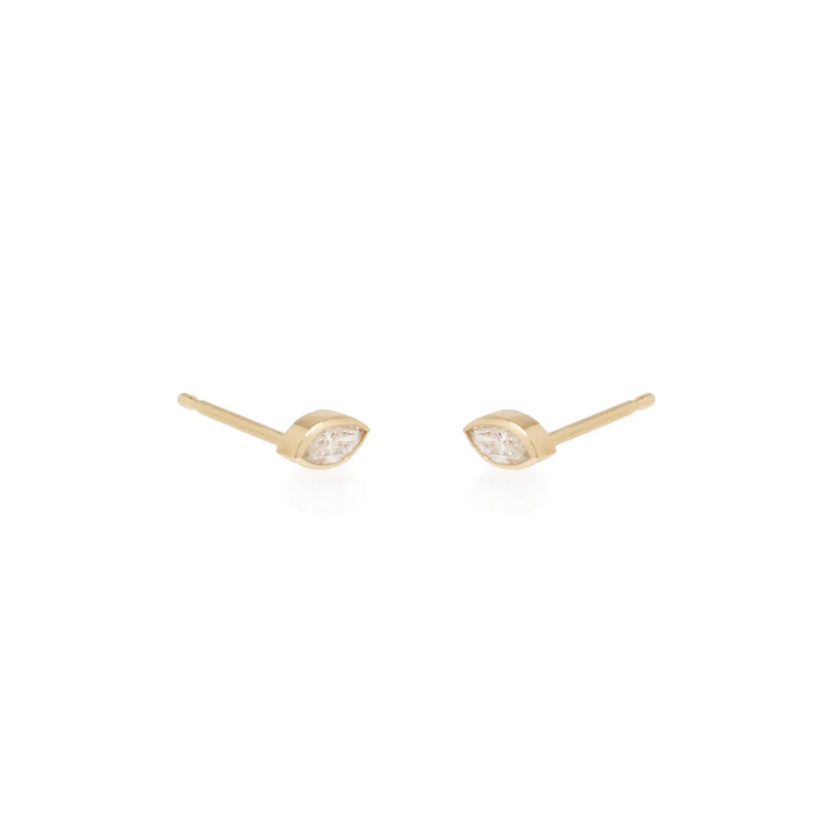 Zoë Chicco 14k Yellow Gold Marquise Diamond Stud Earrings